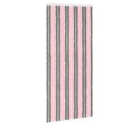 Vidaxl Rideau Anti-Insectes En Chenille Gris Argent Et Rose