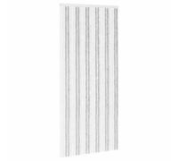 Vidaxl Rideau Anti-Insectes En Chenille Gris Clair Et Blanc