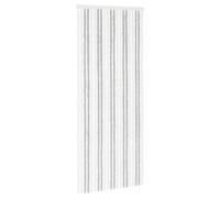 Vidaxl Rideau Anti-Insectes En Chenille Gris Clair Et Blanc