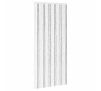 vidaXL Rideau Anti-Insectes en Chenille Gris Clair et Blanc