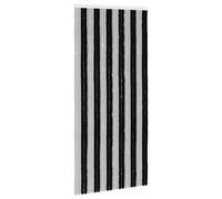 Vidaxl Rideau Anti-Insectes En Chenille Gris Et Noir 100 X 220 Cm