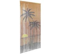 VidaXL Rideau anti-insectes moustiquaire de porte imprimé palmier 100x220 cm bambou 4017446