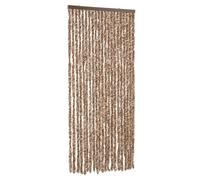 Rideau anti mouches beige et marron foncé 90x220 cm chenille beige et marron foncé G
