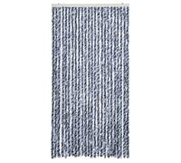 vidaXL Rideau anti-mouches bleu et blanc 100x230 cm chenille 377372
