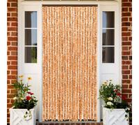 Vidaxl Rideau Anti-Mouches Ocre Et Blanc 90x200 Cm Chenille