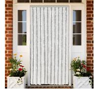 vidaXL Rideau Anti-mouches, Store Anti-insectes avec Crochet, Rideau de Porte Longueur et Largeur Réglables, Gris Clair et 377314