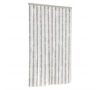 Vidaxl Rideau Anti-Mouches Gris Clair Et Blanc 100x200 Cm Chenille
