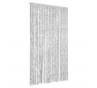 Vidaxl Rideau Anti-Mouches Gris 100x230 Cm Chenille