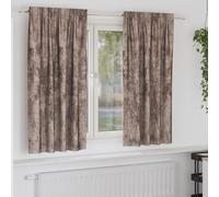 vidaXL Lot de 2 rideaux en velours avec œillets Cappuccino 175 x 140 cm