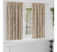Vidaxl Rideau Avec Des Rideaux 2 Pcs Champagne 175 X 140 Cm Velours