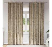 Vidaxl Rideau Avec Des Rideaux 2 Pcs Champagne 245 X 140 Cm Velours