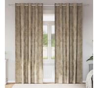 Vidaxl Rideau Avec Des Rideaux 2 Pcs Champagne 245 X 140 Cm Velours