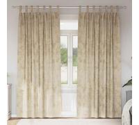 Vidaxl Rideau Avec Des Rideaux 2 Pcs Crème 225 X 140 Cm Velours