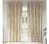 Vidaxl Rideau Avec Des Rideaux 2 Pcs Crème 245 X 140 Cm Velours