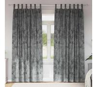 Vidaxl Rideau Avec Des Rideaux 2 Pcs Gris 260 X 140 Cm Velours