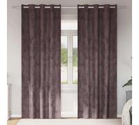 Vidaxl Rideau Avec Des Rideaux 2 Pcs Marron 225 X 140 Cm Velours