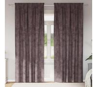 Vidaxl Rideau Avec Des Rideaux 2 Pcs Marron 260 X 140 Cm Velours