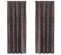 vidaXL Rideau avec des Rideaux 2 pcs Marron 260 x 140 cm Velours, Rideaux Salon, Panneaux en Velours Traditionnels, occultants et pour l'intimité dans Un déco Chic.
