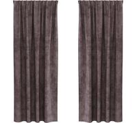 vidaXL Rideau avec rideaux 2 pcs brun 225 x 140 cm velours