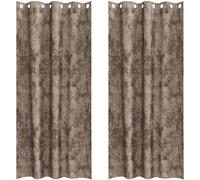 vidaXL Rideau avec rideaux 2 pcs Cappuccino 245 x 140 cm velours
