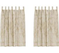 vidaXL Rideau avec rideaux 2 pcs Crème 175 x 140 cm Velours