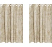 vidaXL Rideau avec rideaux 2 pcs Crème 175 x 140 cm Velours