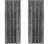 vidaXL Rideau avec rideaux 2 pcs Gris 260 x 140 cm Velours