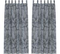 vidaXL Rideau avec rideaux 2 pcs gris argenté 260 x 140 cm velours
