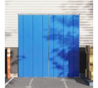 Vidaxl Rideau De Porte Bleu 300 Mmx2,6 Mm 25 M Pvc