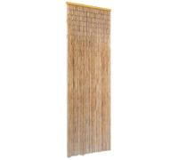 vidaXL Rideau de Porte Contre Insectes Bambou 56x185 cm Pare-Vue Moustiquaire