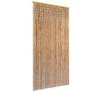 vidaXL Rideau de Porte Contre Insectes Pare-Vue Anti-Insectes Anti-Mouche Moustiquaire Chambre Pièce Maison Intérieur Bambou 90x220 cm
