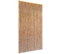vidaXL Rideau de Porte contre Insectes Pare-vue Anti-insectes Anti-mouche Moustiquaire Chambre Pièce Maison Intérieur Bambou 100x200 cm