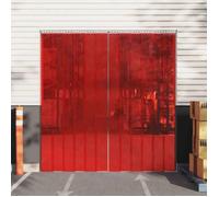 vidaXL Rideau de porte PVC Rouge 300 mm x 2,6 mm - 25 m