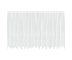 vidaXL Rideau en Dentelle Floral Blanc 180 x 400 cm Polyester, Rideaux en Dentelle légers, Modernes, occultants, pour Vie et Bureau, déco stylée et Intime