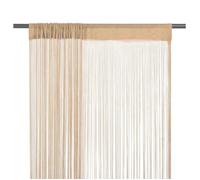 vidaXL Rideau en fils 2 pcs 100 x 250 cm Beige
