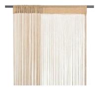 vidaXL Rideau en fils 2 pcs 100 x 250 cm Beige