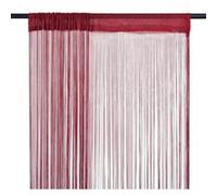 vidaXL Rideau en fils 2 pcs 100 x 250 cm Bordeaux Rouge G