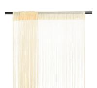 Rideau en fils 2 pcs 100 x 250 cm Crème Crème