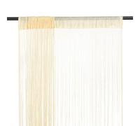 vidaXL Rideau en fils 2 pcs 100 x 250 cm Cr¿¿me