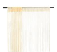 vidaXL Rideau en fils 2 pcs 100 x 250 cm Crème