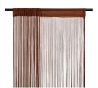 vidaXL Rideau en fils 2 pcs 100 x 250 cm Marron