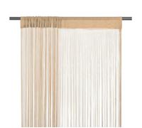vidaXL Rideau en fils 2 pcs 140 x 250 cm Beige