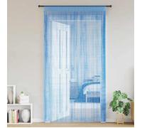 vidaXL Rideau en fils 2 pcs 140 x 250 cm bleu clair, rideau à franges, rideau à passe-tringle, rideau à franges à fils, 4102046