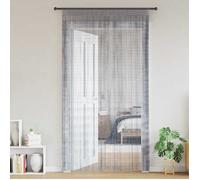 vidaXL Rideau en fils 2 pcs 140 x 250 cm gris clair, rideau à franges, rideau à passe-tringle, rideau à franges à fils, 4102050
