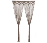 Vidaxl Rideau En Macramã© Taupe 140x240 Cm Coton