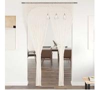 vidaXL Rideau en macramé 140x240 cm Coton Crème