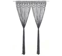 vidaXL Gordijn macramÃ© 140x240 cm katoen antraciet323994 Anthracite G