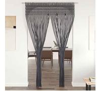 vidaXL Rideau en macramé 140 x 240 cm coton anthracite