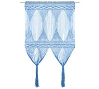 Vidaxl Rideau En Macramé Bleu 140x240 Cm Coton
