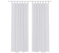 vidaXL Rideau fin Blanc 140x225 cm 2 pcs 130198